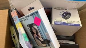 lot 109 image: Mobile devices accessories lot - Includes Tablet Smart Keyboard Case, cell phone lanyard, Phone Holder, cases and more