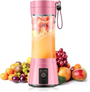 Cordless Personal Size Portable Blender - 380Ml Blender Smoothies and Shakes, BPA Free Traveling Juice Cup with Powerful Blending, Freshly Squeezed in Sports/Travel/Home (Pink)