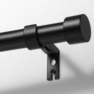 lot 191697 image: Zeerobee Curtain Rods for Windows 66 to 120, Black Curtain Rod, Adjustable 1 Inch Heavy Duty OutdoorIndoor Modern Drapery Pole, 32-120