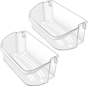 lot 291573 image: 2 PACK Upgraded 240356402 Refrigerator Door Bin Replacement for Frigi.daire Refrigerator Door Shelf Parts LFSS2612TF0 LFSS2612TE0 FFSS2615TE0 Door Shelf Shelves By AMI PARTS (Length 15.38)