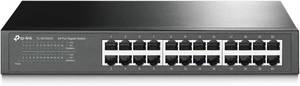 lot 391631 image: TP-Link 24 Port Gigabit Ethernet Switch Desktop Rackmount Plug & Play Shielded Ports Sturdy Metal Fanless Quiet Traffic Optimization Unmanaged (TL-SG1024S)