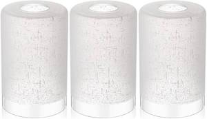 lot 491833 image: 3 Pcs White Linen Frosted Glass Shade Replacements for Pendant Light Fixtures Glass Lamp Shade Cover, 1-58 Inch Fitter E26 Base, 4w x 6h, Replacement Lamp Globe for Chandelier Wall Sconce