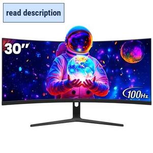 lot 391626 image: Retails for $220 Suevery 30 100Hz Ultrawide Curved Monitor,219 WFHD (2560x1080),1500R,99% sRGB,HDMIDP,Black