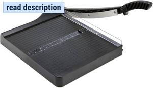 lot 391652 image: Amazon Basics Paper Trimmer Cutter for Office and Crafts, Heavy-Duty, Portable Guillotine Paper Cutter with Blade Lock, 12-Inch, 10-Sheet Cardstock, Photos