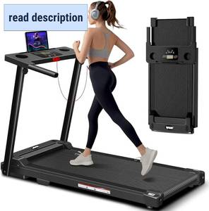 lot 491858 image: Retails for $170 AoraPulse Portable Foldable Treadmills for Home, Small Folding Treadmill for Home Office with 300 LBS Capacity, Walking Running Exercise Electric Compact Treadmill with LED Display