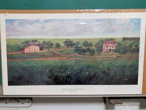 lot 4006 image: Spring Time on The Spring Hill Ranch by Judith Mackey - Farm Landscape Art Print