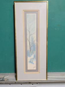 lot 4009 image: Winter Tree Print - Matted, Framed, Artist Signed