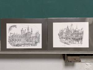 lot 4042 image: Chester Cathedral and Rows Architectural Prints Set