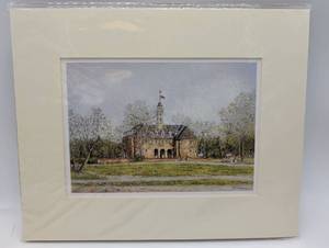 lot 4052 image: Colonial Capitol Williamsburg Print by Monturano - Matted