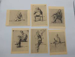 lot 4055 image: The Stump Orator Preliminary Sketches by George Caleb Bingham