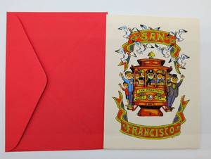 lot 4060 image: San Francisco Cable Car Rex Greeting Card 1950-70
