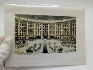 lot 4067 image: West Baden Springs Hotel Interior Postcard