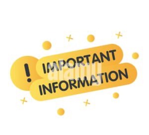 IMPORTANT INFORMATION!! PLEASE READ!!