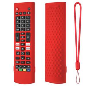 lot 26044 image: Hi Color Silicone Case Cover for LG TV Remote AKB75095307 AKB75375604 AKB74915305 Silicone Protective Sleeve for LG Smart TV (red) - Retail $9