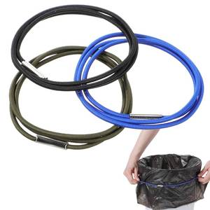 lot 26065 image: 4 Pcs Trash Can Bands Trash Bag Holder Garbage Bag Holder Trash Can Rubber Bands for 13 to 30 Gallon Garbage Cans Trash Bag Clips Elastic Bands Garbage Bin Elastic Strap for Home Office - Retail $4