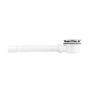 lot 26070 image: Low Profile Shower Drain, 1.5 Side Outlet Drain Assembly with Perforated Filter, PVC Side Outlet Drain, Flexible Drain 38mm 40mm Dual Purpose Design - Retail $25
