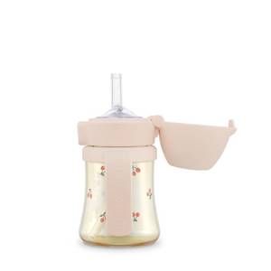 lot 26093 image: Flip Top Spill Proof Sippy Cup, PPSU, BPA Free, 6 oz, Stage 2 Straw for Toddlers (Cherry) - Retail $26