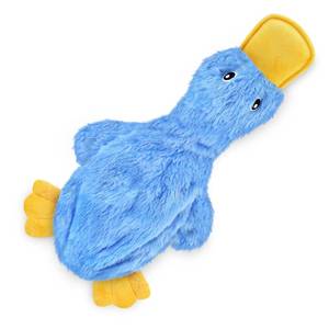 lot 26105 image: Best Pet Supplies Interactive Squeaky Dog Chew Toy, Ideal Dog Toys for Chewers, Small, Medium & Large Dogs, and Fetch Lovers - Crinkle Duck (Blue), Large - Retail $6