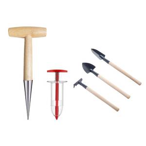 lot 26107 image: 5 Pieces Garden Tools Set for Gardening Women Weeding Hoe rake Spade Greenhouse Indoor Small Hand Planting Tools kit Bonsai Accessories - Retail $14