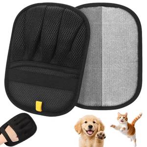 lot 26121 image: Pet Hair Removal Glove for Cats and Dogs - Electrostatic Pet Hair Remover Glove  Reusable Brush Pet Hair Remover for Couch, Carpet, Car Seat & Laundry - Retail $10