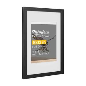 lot 26124 image: 8x12 Black Picture Frame, Photo Frame Display Pictures 6x8 with Mat or 8x12 Without Mat, Picture Frames 8 x 12 with HD Plexiglass, for Postcard Diploma Poster Collage for Tabletop or Wall Mounted - Retail $5