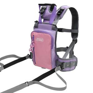lot 26129 image: OUTDOOR Ski and Snowboard Harness Trainer, Control Steer & Speed, Snowboard Anti-fall Traction Belt Beginner, Ski Auxiliary Bag with Safety Belt (Pink) - Retail $29