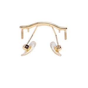 lot 26139 image: Rimless Glasses Accessories Nose Bridge Eyeglass Pads Pieces Screws Washer and Screwdriver (Gold) - Retail $17