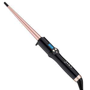 lot 26162 image: Tapered Curling Wand for Long Hair,38-34 Inch Curling Iron Ceramic Barrel, Dual Voltage Tapered Wand Iron 0.38 to 0.75, Heat-Resistant Gloves(225-450) - Retail $25