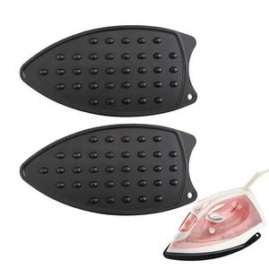 lot 26187 image: 2 Pcs Silicone Iron Rest Pad, Silicone Iron Rest Pads, Silicone Iron Rest Pads Multipurpose Iron Hot Resistant Mat for Flat Irons, Ironing Board-Black - Retail $6