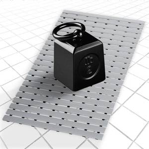 lot 26219 image: Weighted Non Slip Bathtub Mat, Textured TPE Bath Mat for Textured Bathtub and Shower Surfaces, Without Suction Cups Doesnt Float, Works on Tile and Stone (Gray,38 x 17 Inches) - Retail $37