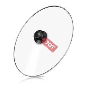 lot 26232 image: Oval Glass Lid 7 Quart Replacement for 7qt Slow Cooker SCV700SS Crock Pot Lid and for Hamilton Beach Slow Cooker SCV700, 33474G, SCV700-KC, SCV700SS Replacement Oval 7 Quart Lids 13.12L x10.25W - Retail $17