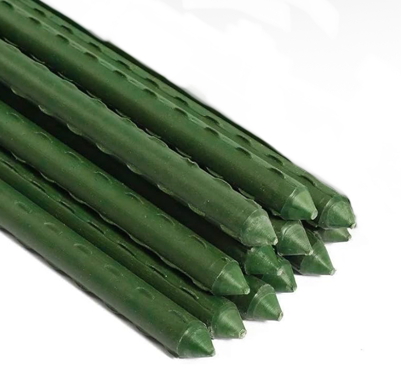 lot 103 image: Bundle of 12 Quality Weatherproof Garden Stake with Green Vinyl Coating 6