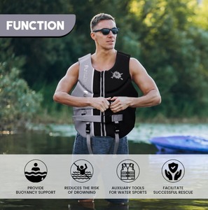 lot 71 image: Fun-Water Adult Life Jacket 3XL - Comfortable Quality Material