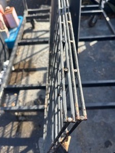 lot 73 image: Bundle of 2 Black Steel Wire Panels 6 x 2 Each
