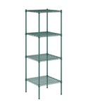 Regency 24" x 24" NSF Green Epoxy 4-Shelf Kit with 74" Posts - Unassembled *Retails $126*