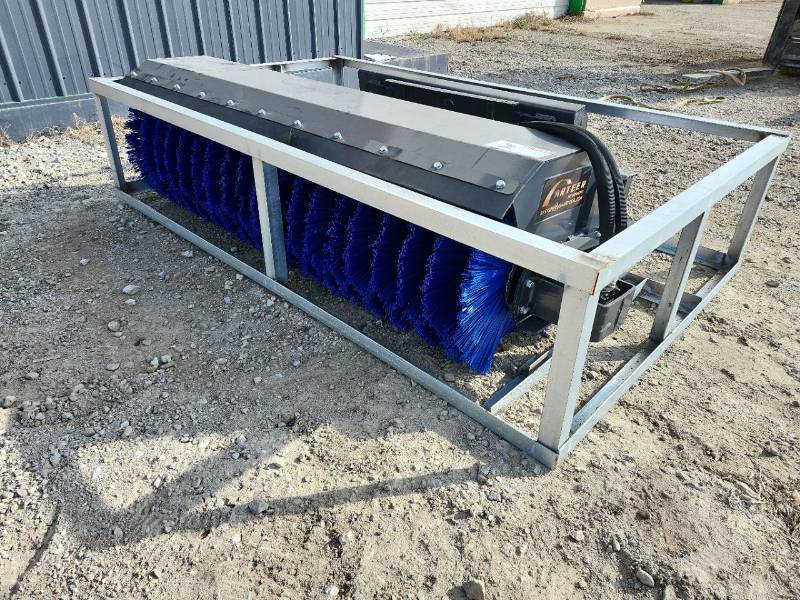 lot 8645A image: Unused Arteer Angle Broom for Skid Steer - 72IN
