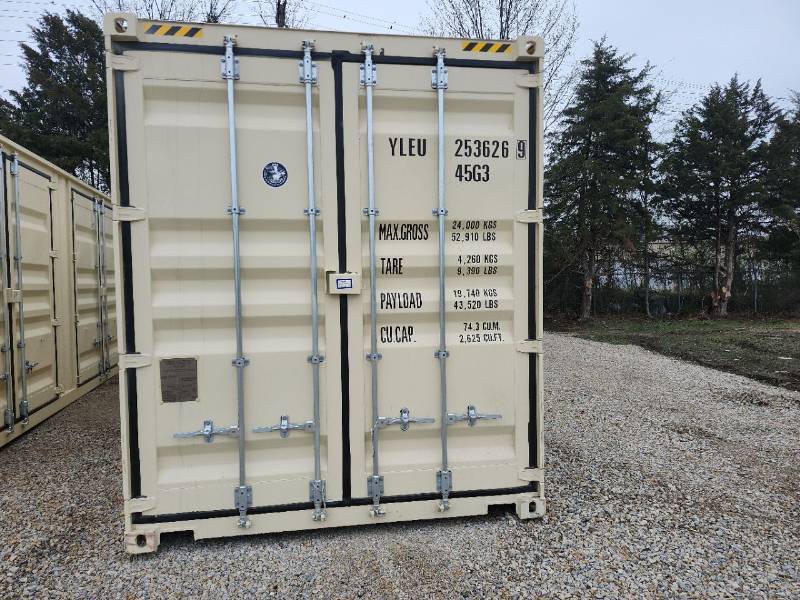 lot 8649 image: One Way Use 40ft High Cube Multi-Door Container  YLEU2536269  4 side door Opening W 1 End Door Opening