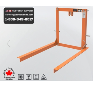 lot 2882 image: Unused Wolverine Tractor Lifting Fork  FC1-66-500G