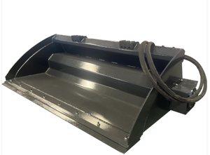 lot 2609 image: Landhonor 72 Inch Skid Steer Hydraulic Rake Bucket Soil Conditioner