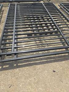 lot 106708 image: Unused 20 Ft Bi-Parting Wrought Iron Gate Double Swing  Driveway  Ranch Entry