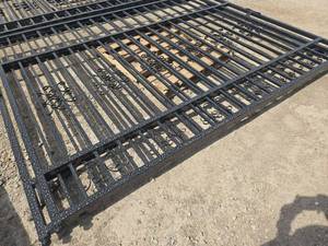lot 106878 image: Unused 20 Ft Bi-Parting Wrought Iron Gate Double Swing  Driveway  Ranch Entry