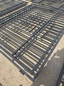 lot 106880 image: Unused 20 Ft Bi-Parting Wrought Iron Gate Double Swing  Driveway  Ranch Entry