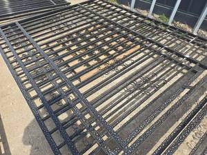 lot 106881 image: Unused 20 Ft Bi-Parting Wrought Iron Gate Double Swing  Driveway  Ranch Entry