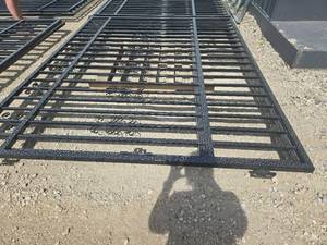 lot 106882 image: Unused 20 Ft Bi-Parting Wrought Iron Gate Double Swing  Driveway  Ranch Entry