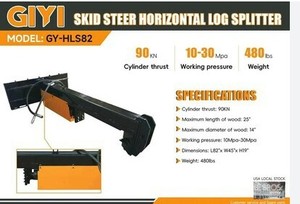 lot 106904 image: Unused Skid Steer Horizontal Log Splitter  GIYI GY-HLS82 (CK-HLS82)