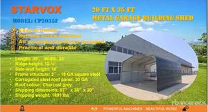 lot 16138 image: Starvox 20 x 35 FT Metal Garage Building Shed  CP2035