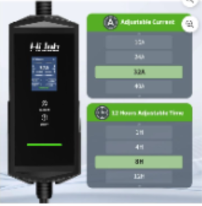 lot 30815 image: HiJob Portable Electric Vehicle Charger, Fast Charge