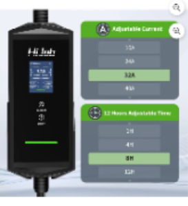 lot 30817 image: HiJob Portable Electric Vehicle Charger, Fast Charge