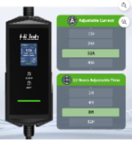 lot 30819 image: HiJob Portable Electric Vehicle Charger, Fast Charge