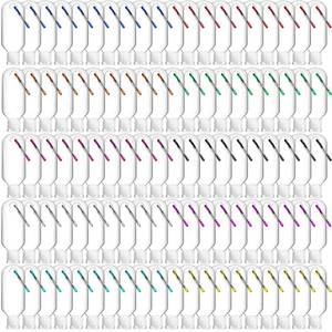lot 1133 image: FairySandy 100 Pcs Traveling Bottles with Keychain 2oz Clear Plastic Hand Sanitizer Holder Keychain Empty Refillable Liquid Packing Container Squeeze Plastic Bottle with Lid,Rectangle